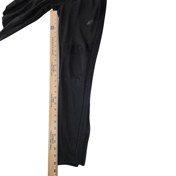 Adidas Climacool Pants XS 4-6 Women Black Running Ankle Zip 3 Stripe Performance - Picture 9 of 9